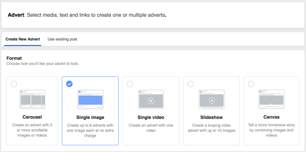 Single image Facebook Ads